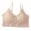 One-piece fixed cup, beautiful back, threaded wrap, strapless, comfortable, no steel ring base, sports halter bra for women Item Picture